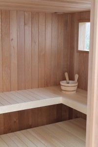 dentro cabina sauna idus