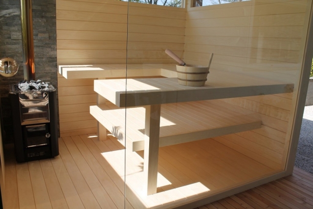 idus sauna saune bagno turco cabin esterna kubik fornetto legno